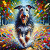 Schotse Deerhound Dog Portrait Acryl Art Print Legpuzzel