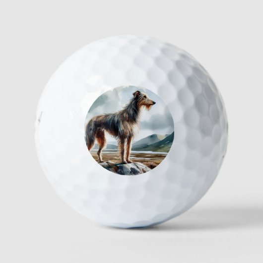 Schotse Deerhound Golfballen (Voorkant)
