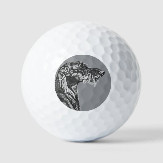 Schotse Deerhound Golfballen (Voorkant)