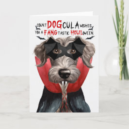 Schotse Deerhound Grappige Count DOGcula Halloween Feestdagen Kaart