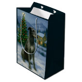 Schotse Deerhound Holiday Medium Cadeauzakje (Achterkant Gekanteld)