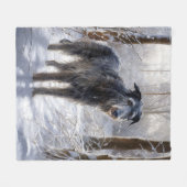 Schotse Deerhound Laat het sneeuwen Kerstmis Fleece Deken (Voorkant (Horizontaal))