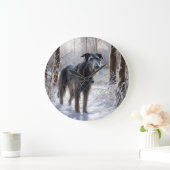 Schotse Deerhound Laat het sneeuwen Kerstmis Grote Klok (Huis)