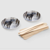 Schotse Deerhound Laat het sneeuwen Kerstmis Handwaaier (Niet-gemonteerd)