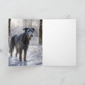 Schotse Deerhound Laat het sneeuwen Kerstmis Kaart (Binnen)