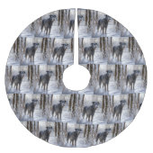 Schotse Deerhound Laat het sneeuwen Kerstmis Kerstboom Rok (Voorkant)