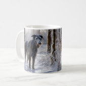 Schotse Deerhound Laat het sneeuwen Kerstmis Koffiemok (Voorkant links)