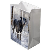 Schotse Deerhound Laat het sneeuwen Kerstmis Medium Cadeauzakje (Achterkant Gekanteld)
