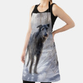 Schotse Deerhound Laat het sneeuwen Kerstmis Schort (Insitu)