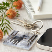 Schotse Deerhound Laat het sneeuwen Kerstmis Sleutelhanger (Voorkant Rechts)