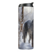 Schotse Deerhound Laat het sneeuwen Kerstmis Thermosbeker (Gedraaid links)