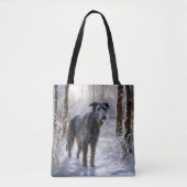 Schotse Deerhound Laat het sneeuwen Kerstmis Tote Bag (Voorkant)