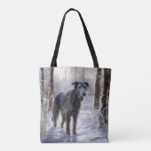 Schotse Deerhound Laat het sneeuwen Kerstmis Tote Bag (Achterkant)