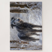 Schotse Deerhound Let It Snow Kerstmis Legpuzzel (Verticaal)