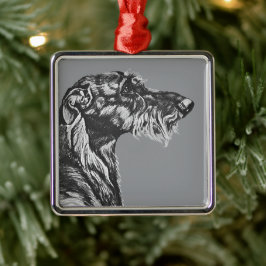 Schotse Deerhound Metalen Ornament