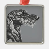 Schotse Deerhound Metalen Ornament (Voorkant)