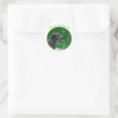 Schotse Deerhound Peace Ronde Sticker (Tas)