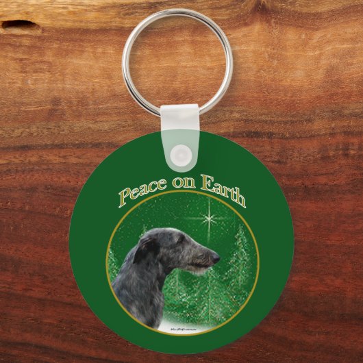 Schotse Deerhound Peace Sleutelhanger (Achterkant)