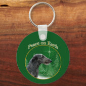Schotse Deerhound Peace Sleutelhanger (Voorkant)