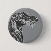Schotse Deerhound Ronde Button 5,7 Cm (Voorkant)