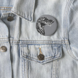 Schotse Deerhound Ronde Button 5,7 Cm