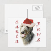 Schotse Deerhound Santa Paws Feestdagenkaart (Voorkant / Achterkant)