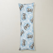 Schotse Deerhound Schilderij Grijs Originele Hond  Lichaamskussen (Achterkant (Verticaal))