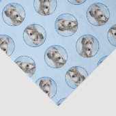 Schotse Deerhound Schilderij Grijs Originele Hond  Tissuepapier (Detail)