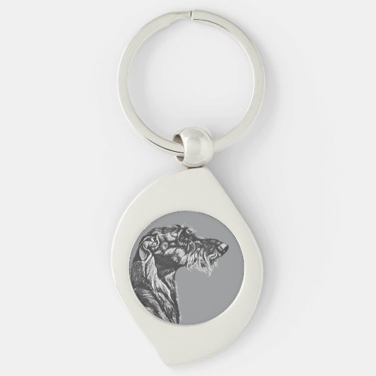 Schotse Deerhound Sleutelhanger (Voorkant)