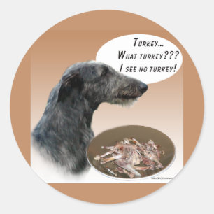 Schotse Deerhound Turkije Ronde Sticker