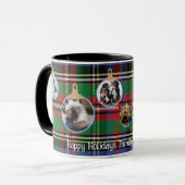 Schotse Delight Tartan FOTO Kerstmis Persoonlijk G Mok (Voorkant links)