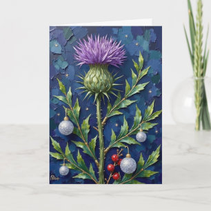 Schotse Distel & Bauble Kerstkaart Kaart