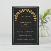 Schotse Distel Black Gold Gebogen Cascade Bewaar D Save The Date (Staand voorkant)