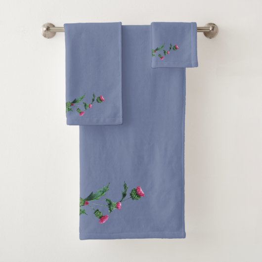 Schotse Distel Blauw Bad Handdoek (Insitu)