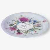 Schotse distel bloemenbruiloft papieren Borden Bordje (Gekanteld)