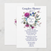 Schotse distel bloemenkoppels bruiloft douche 3 kaart (Voorkant / Achterkant)