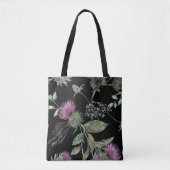 Schotse distel bloemenprint tote bag (Voorkant)