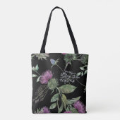 Schotse distel bloemenprint tote bag (Achterkant)