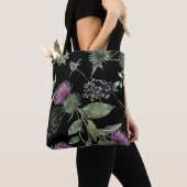 Schotse distel bloemenprint tote bag (Dichtbij)