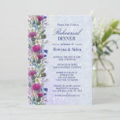 Schotse Distel Bloemrijke Proefdinermiddag Huwelij Kaart (Staand voorkant)