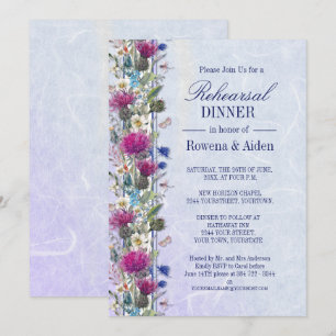 Schotse Distel Bloemrijke Proefdinermiddag Huwelij Kaart