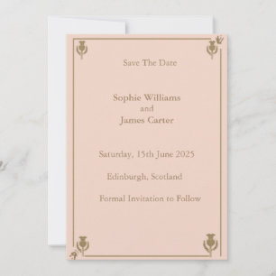 Schotse Distel Blush Roze Salie Groen Botanisch S Save The Date