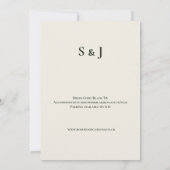 Schotse Distel Boho Trouwuitnodiging Kaart (Achterkant)