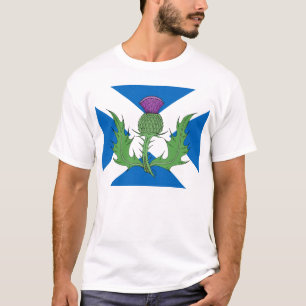 Schotse distel en saltire t-shirt