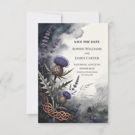 Schotse Distel Erfgoed Trouw Save The Date (Voorkant)