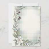 Schotse Distel Heather Wilde Bloem Bewaar de Datum Save The Date (Achterkant)