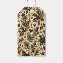 Schotse Distel Kerst Botanische Cadeaublaadjes Cadeaulabel
