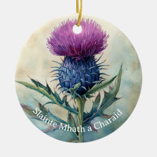 Schotse distel kerst ornament (Voorkant)