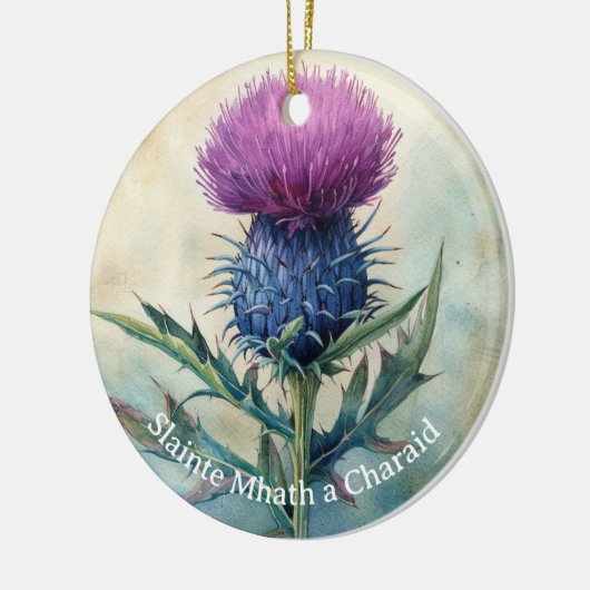 Schotse distel kerst ornament (Links)