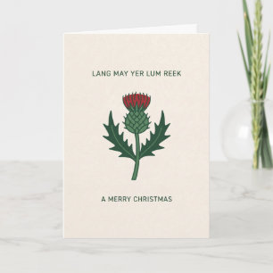 Schotse Distel Lang May Yer Lum Reek Kaart